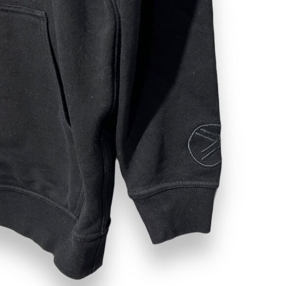 Savvi | Black Super Comfy Hoodie with graphic on arm and front Medium - Picture 2 of 5